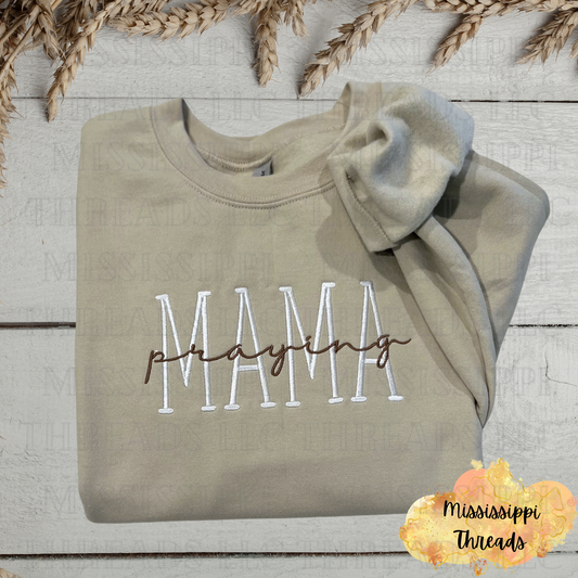 Embroidered Praying Mama Crewneck